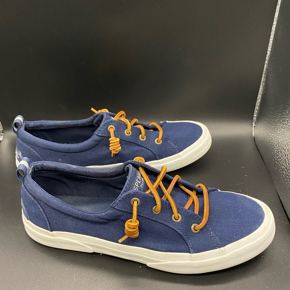 Sperry Pier Wave LTT Women’s size 9 navy slip on sneakers Preowned - Picture 4 of 8